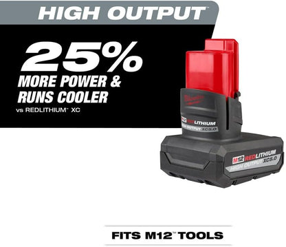 Milwaukee 12V Lithium-Ion High Output 5.0Ah Battery Pack