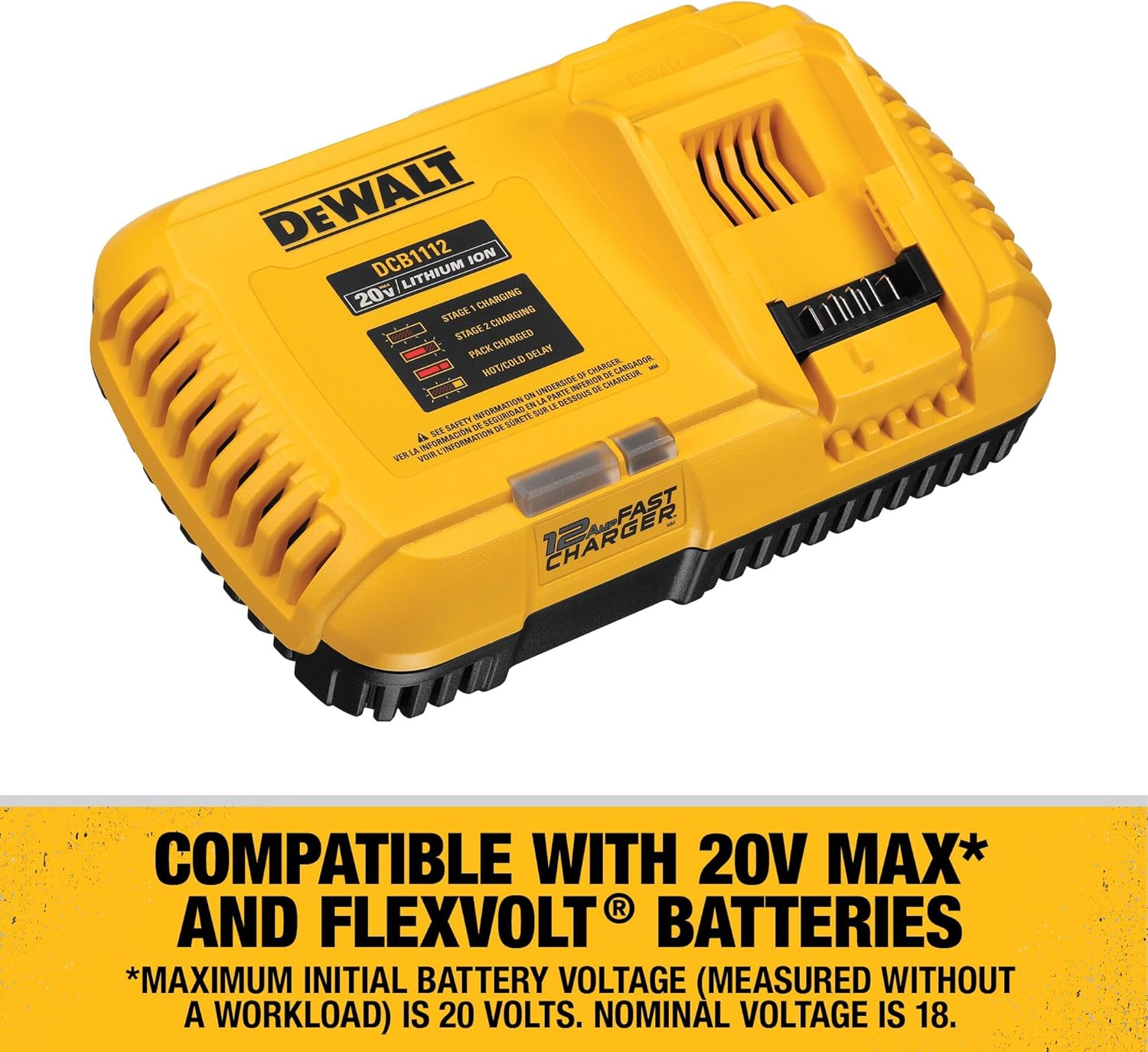 Chargeur de batterie Dewalt 20V Plus Flexvolt Fast Charger