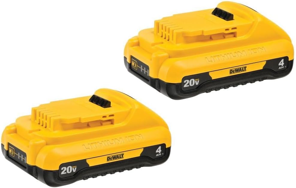 Batteries compactes Dewalt 20V Max 4.0Ah - 2 packs