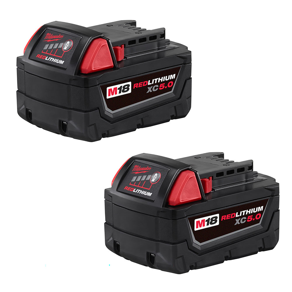 Milwaukee M18 Redlithium XC avec batterie à capacité étendue 5.0 Ah - 2 Packs