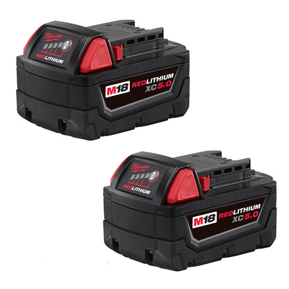Milwaukee M18 Redlithium XC avec batterie à capacité étendue 5.0 Ah - 2 Packs
