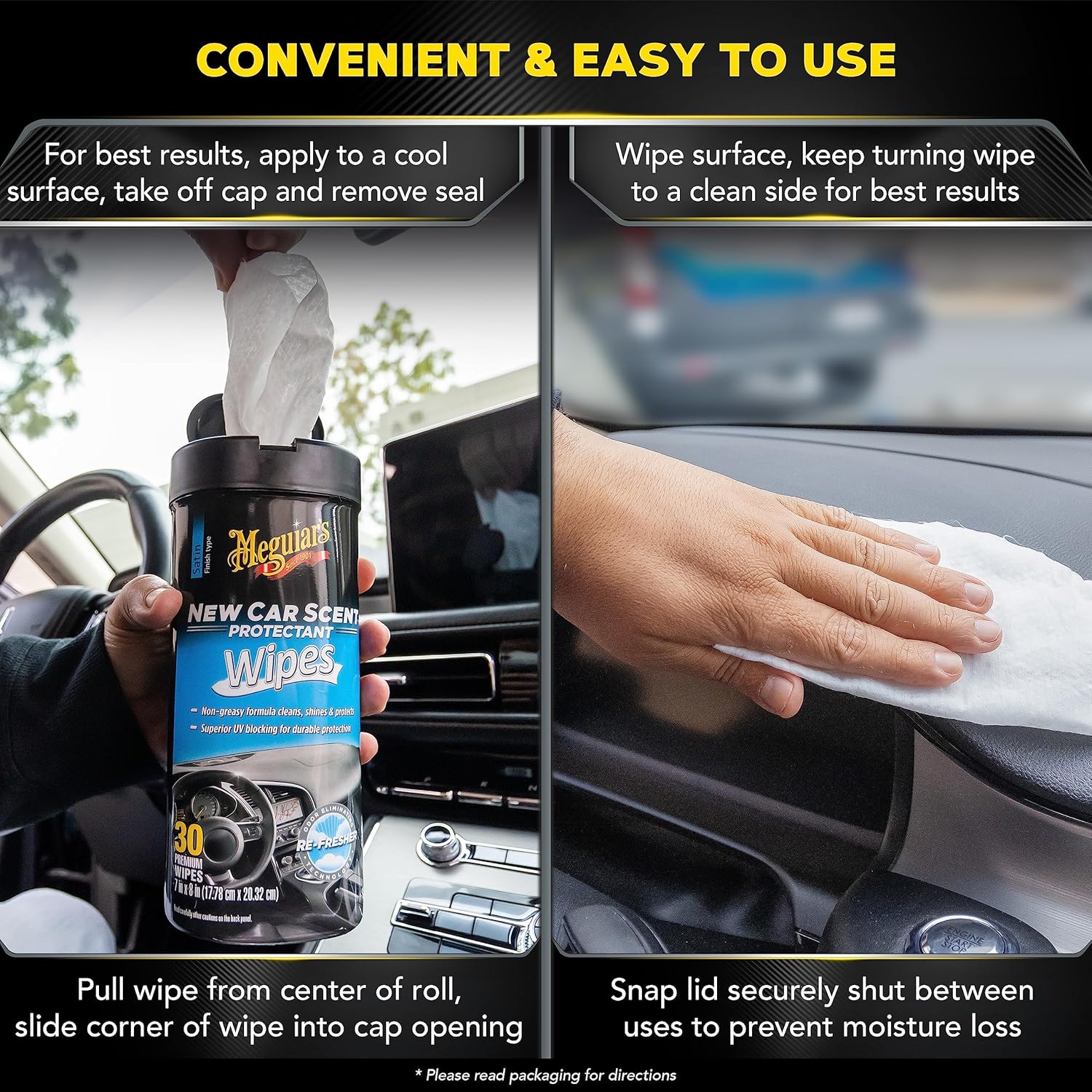 Lingettes protectrices Meguiar's New Car Scent