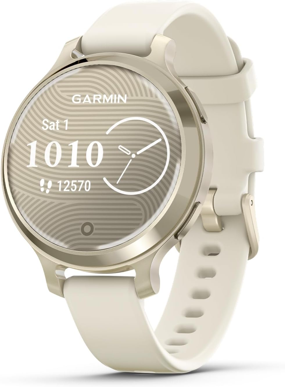 Garmin Lily 2 with Bone Silicone Band - Lunar Gold