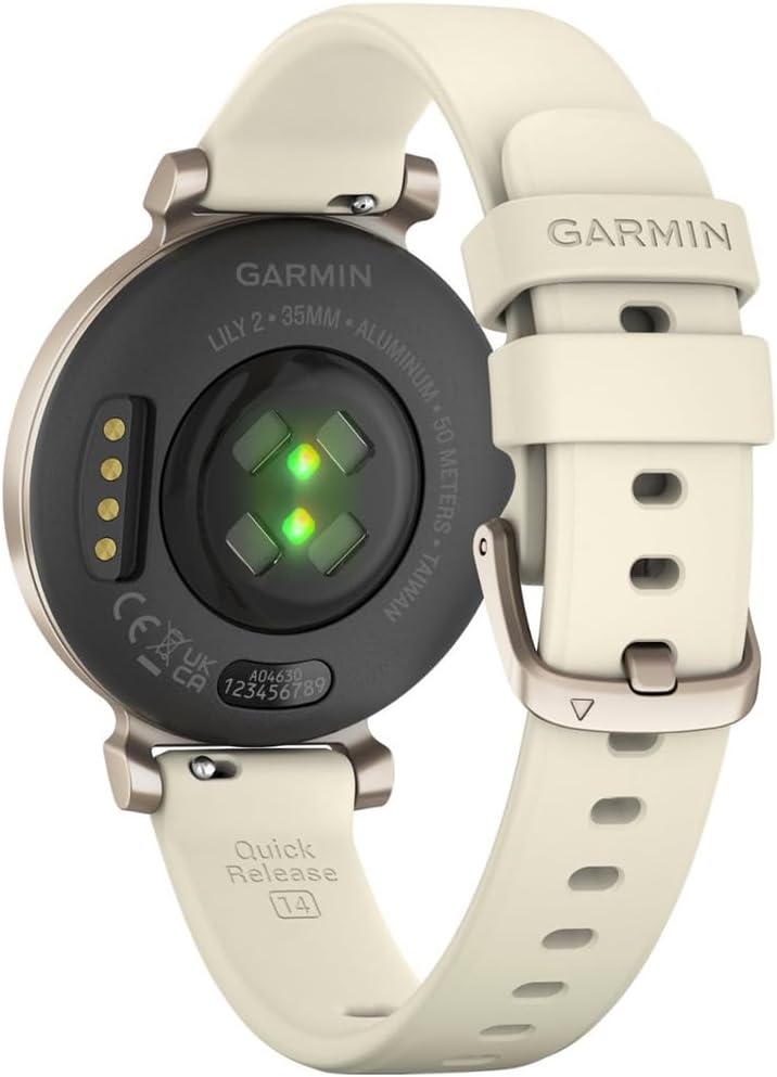 Garmin Lily 2 with Bone Silicone Band - Lunar Gold