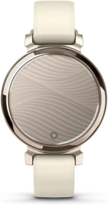 Garmin Lily Smartwatch avec bracelet en silicone Coconut - Cream Gold