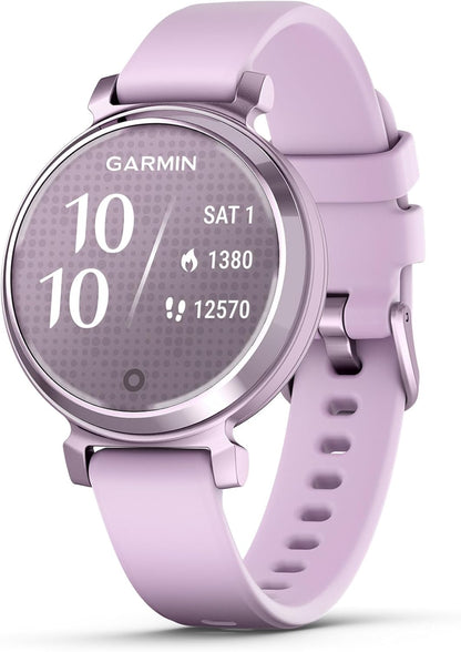 Garmin Lily Smartwatch avec bracelet en silicone - Lilas