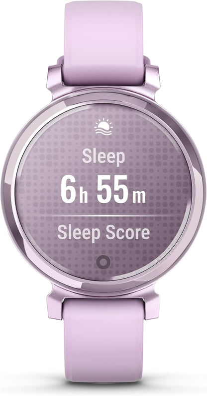 Garmin Lily Smartwatch avec bracelet en silicone - Lilas