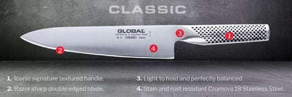 Couteaux à légumes Global 5 1/2" - Argent