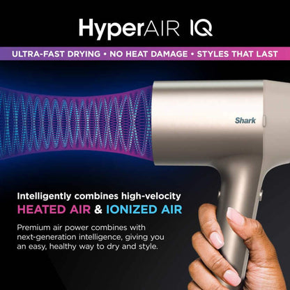 Sèche-cheveux Shark HD102C Hyper AIR avec concentrateur IQ 2 en 1