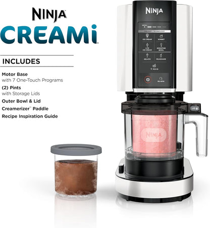 Ninja CREAMi NC301C Sorbetière 7 en 1 - Blanc