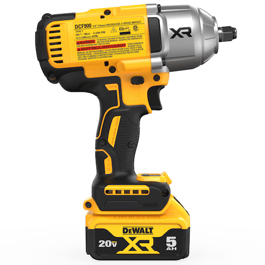 Dewalt 20V Max XR 1/2" High Torque Impact Wrench -  2 Batteries & Charger Kit