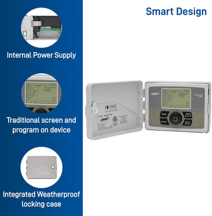 Orbit B-hyve Smart Indoor - Outdoor 6 Station WiFi Sprinkler System Controller - Gray