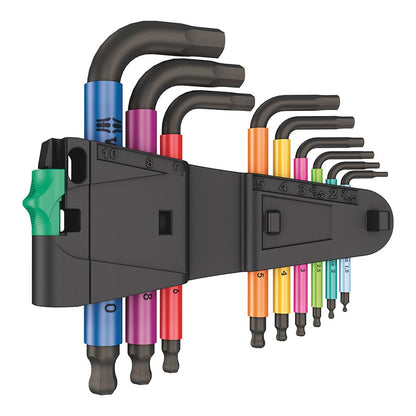 Wera Kraftform Multicolor 2 L-Key Hex Plus 950 - 9 PC Set
