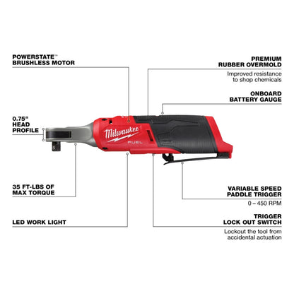 Milwaukee M12 Fuel 3/8" High Speed Ratchet