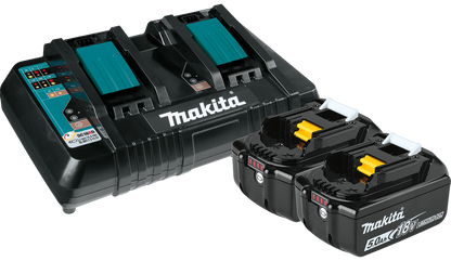 Makita 18V LXT Lithium-Ion 5Ah Battery and Dual Port Charger Starter Pack - Y-00359