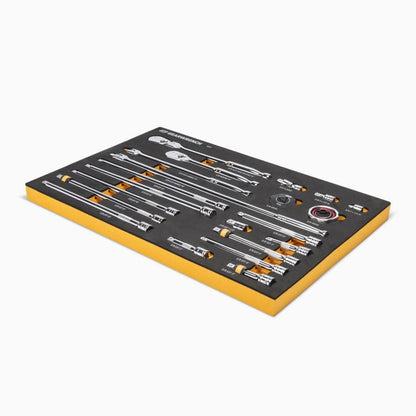 Gearwrench 3/8" 90T Ratchet & Drive Tool Set with Eva Foam Tray - 21 Piece