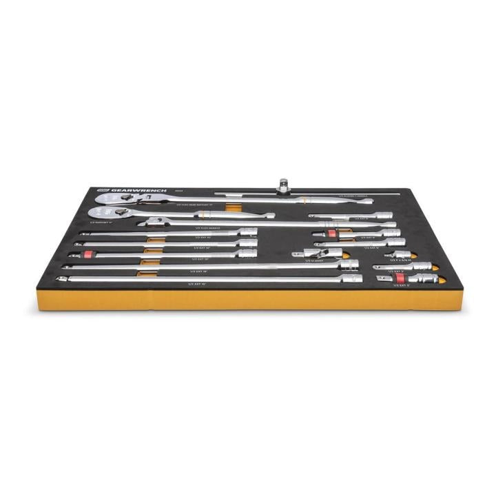 Gearwrench 1/2" 90T Ratchet & Drive Tool Set with Eva Foam Tray - 16 Piece