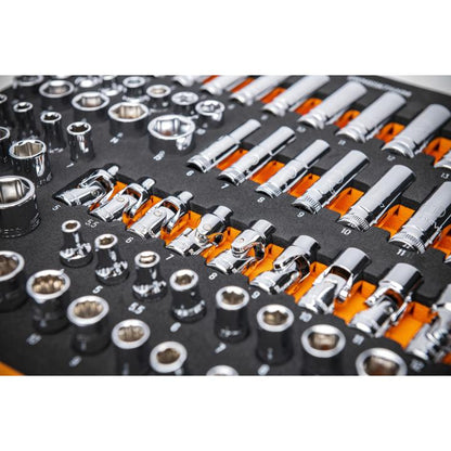 Gearwrench 1/4" Drive Master Metric Socket Set with Foam Storage Tray  - 89 Piece
