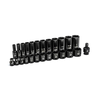 Gearwrench 3/8" 6PT SAE Drive Impact Socket Set - 25 Piece