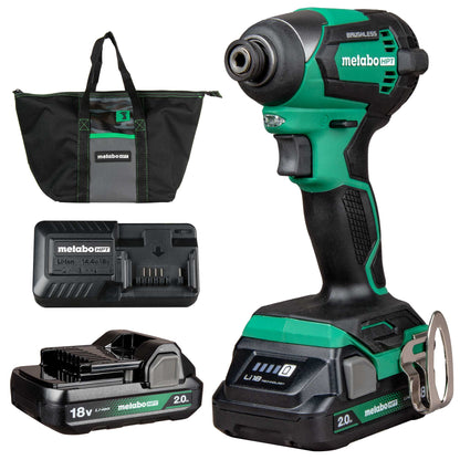 Metabo 18V MultiVolt Impact Driver Brushless Motor Tool Kit 1/4" Chuck