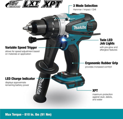 Makita 18V LXT 4PC Combo Kit 4.0Ah avec 2 batteries