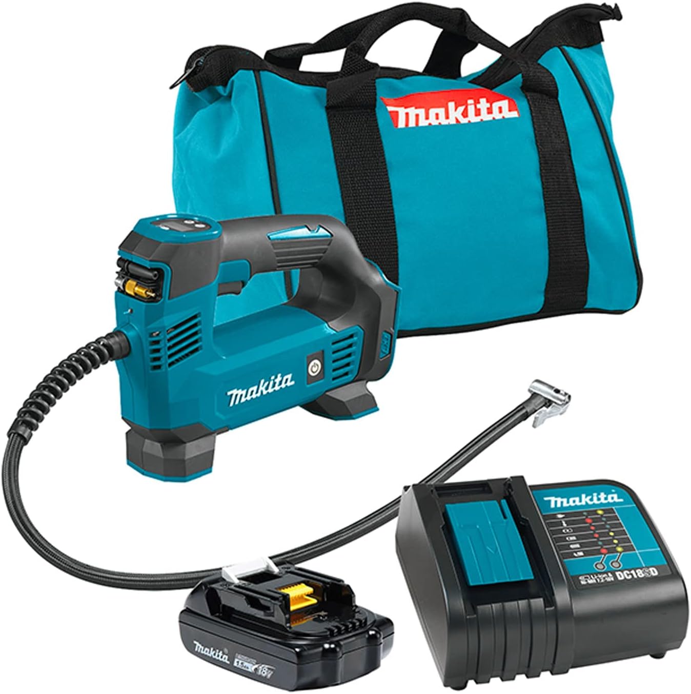 Kit de gonflage sans fil Makita 18V LXT avec batterie compacte