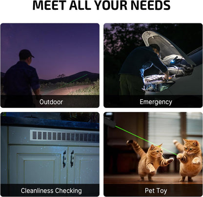 Olight Arkfeld Pro EDC Rechargeable Flashlight 1300 Lumens with Green Beam - Orange Cool White