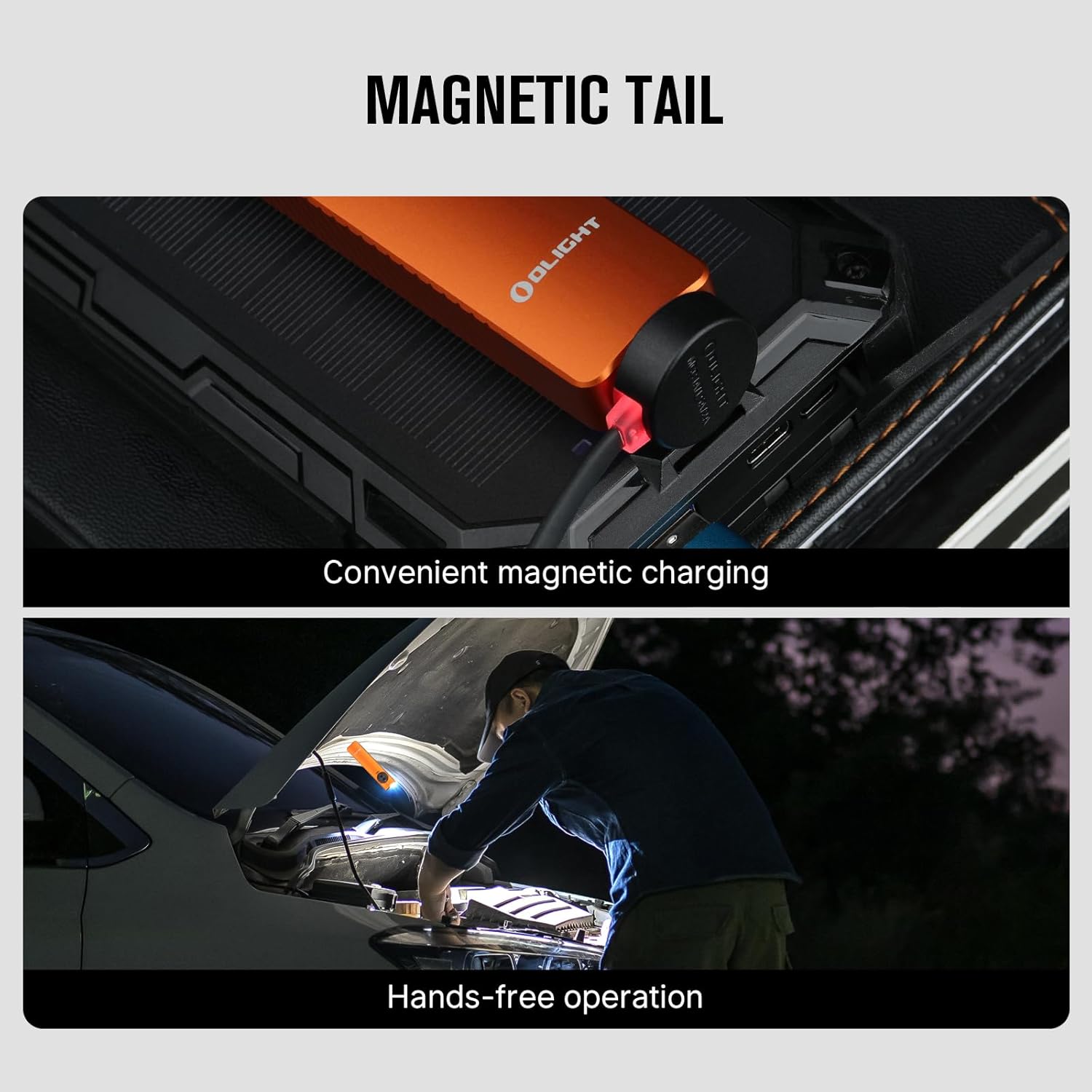 Olight Arkfeld Pro EDC Rechargeable Flashlight 1300 Lumens with Green Beam - Orange Cool White