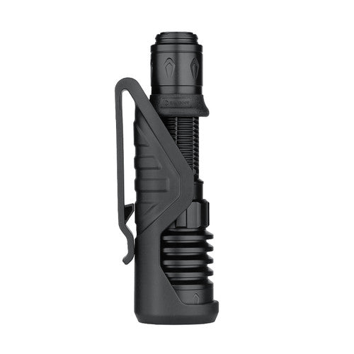 Olight Warrior X 4 LED Tactique Rechargeable Flashlight 2600 Lumens avec Indicateur de Niveau de Batterie Tri-Couleur - Noir
