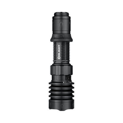 Olight Warrior X 4 LED Tactical Rechargeable Flashlight 2600 Lumens with Tri Color Battery Level Indicator - Black