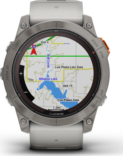 Garmin Fenix 7x Pro-Sapphire Solar GPS Smartwatch - Fog Gray