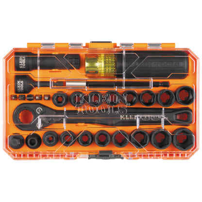 Klein Tools SAE Metric Essential Pass Through Impact Socket Set