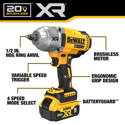 Dewalt 20V Max Cordless Impact Wrench Kit