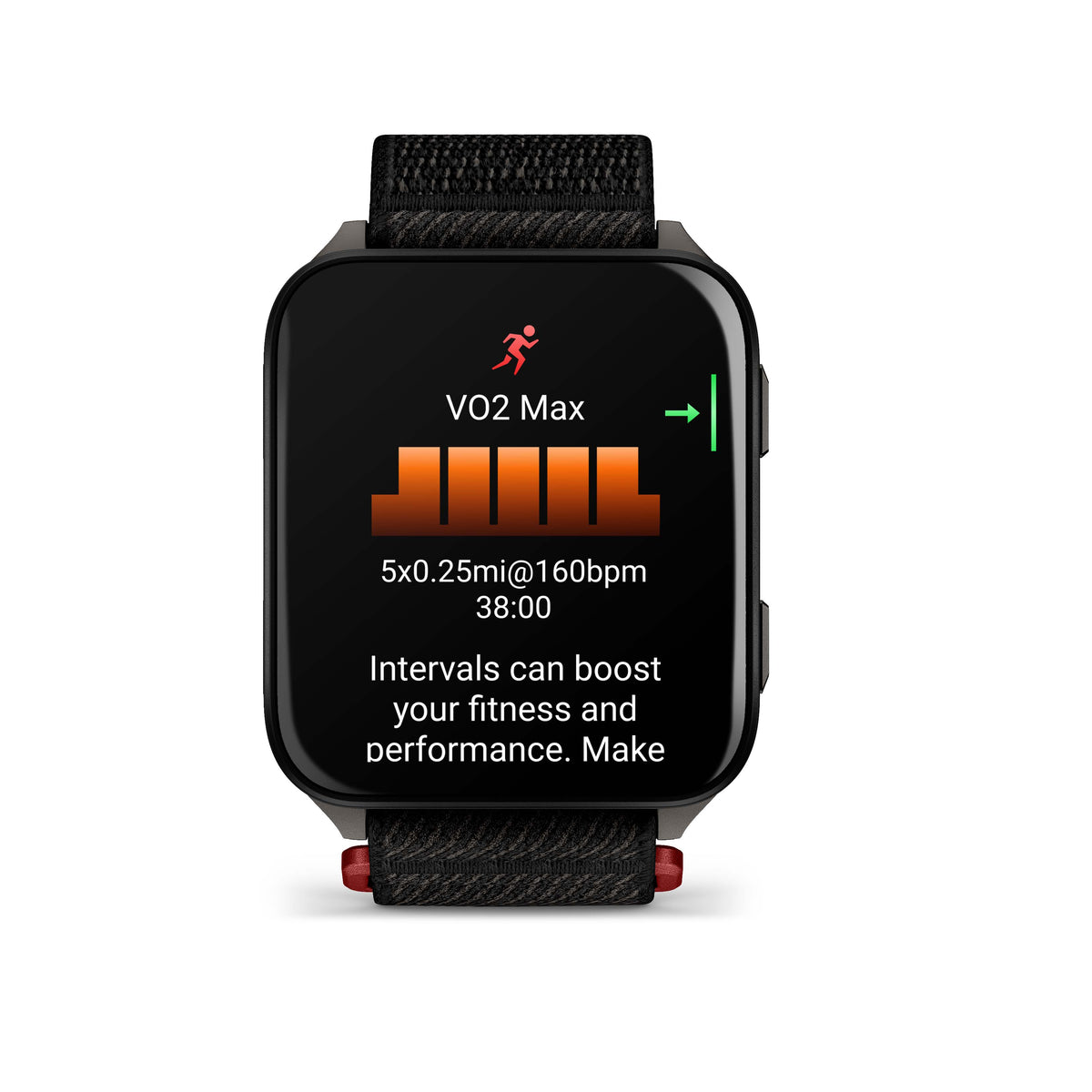Garmin Venu X1 noir avec fond en titane ardoise et bracelet en nylon ComfortFit noir