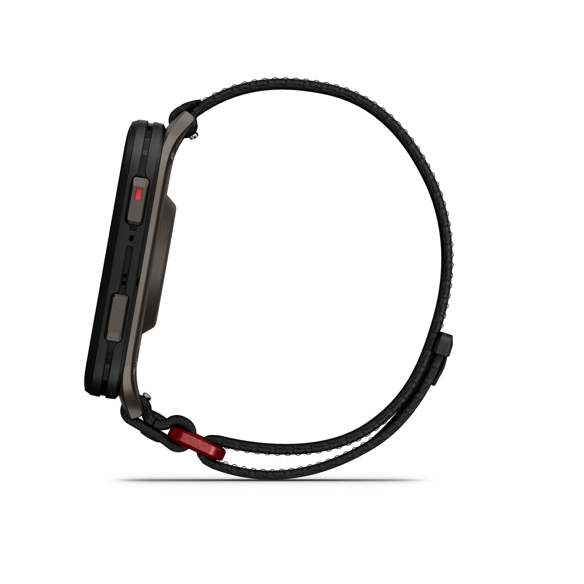Garmin Venu X1 noir avec fond en titane ardoise et bracelet en nylon ComfortFit noir