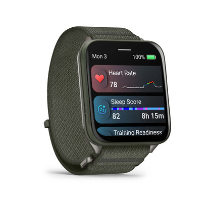 Garmin Venu X1 Moss with Titanium Caseback & Moss ComfortFit Nylon Band