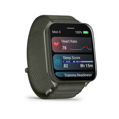 Garmin Venu X1 Moss with Titanium Caseback & Moss ComfortFit Nylon Band
