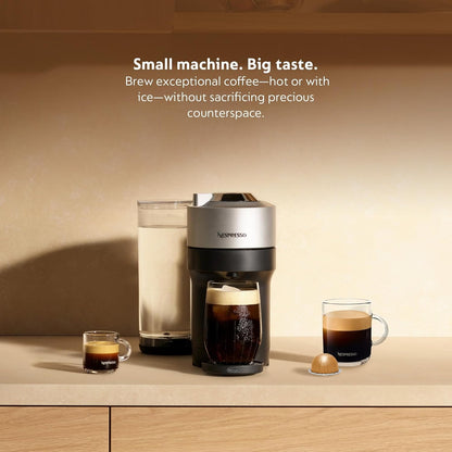 Nespresso Vertuo Pop Deluxe Coffee and Espresso Machine by Breville - Silver