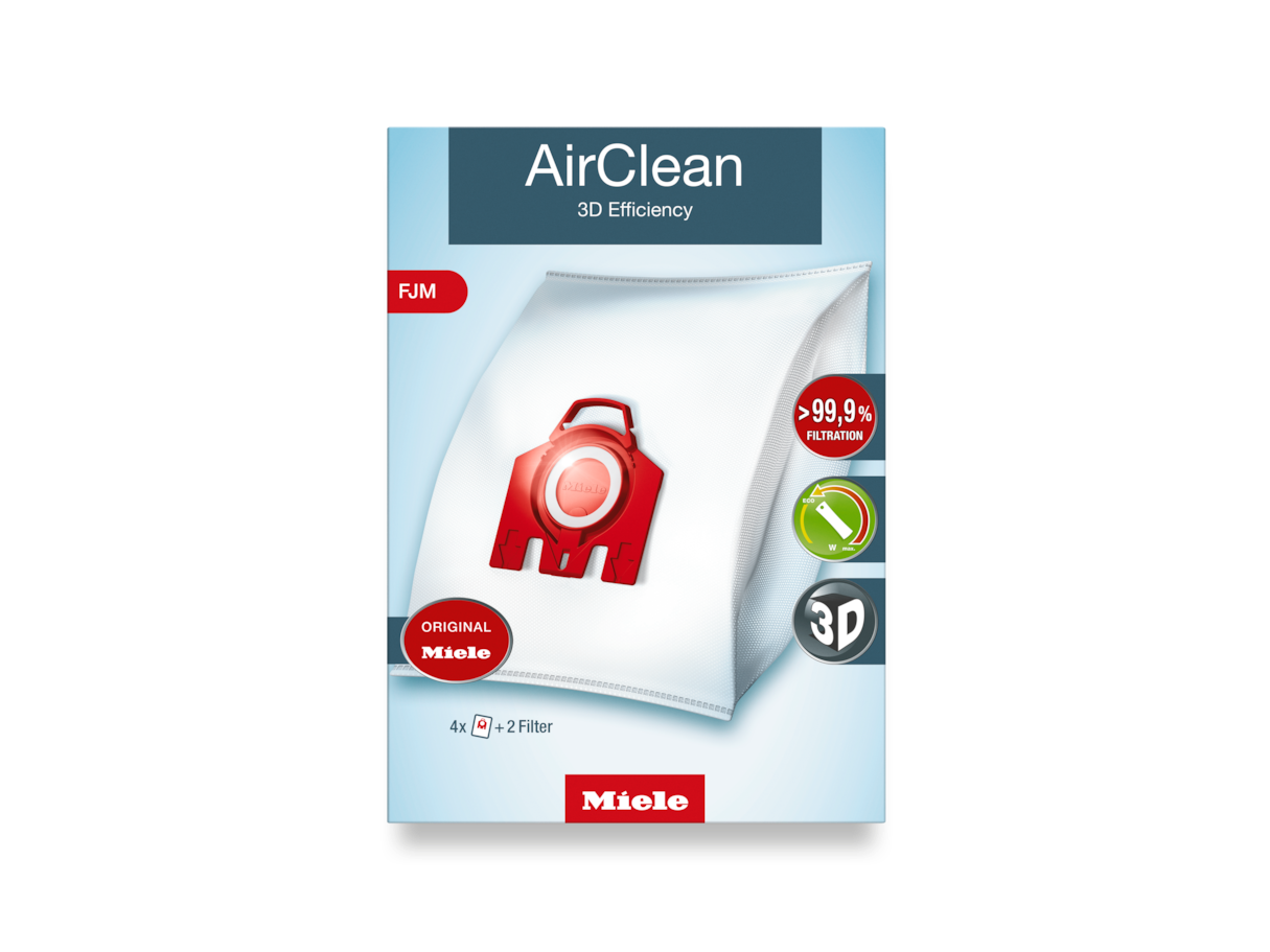 Miele 10123220 Dust Bag  FJM Air Clean with Bags  1 Motor Filter & 1 Air Clean Filter