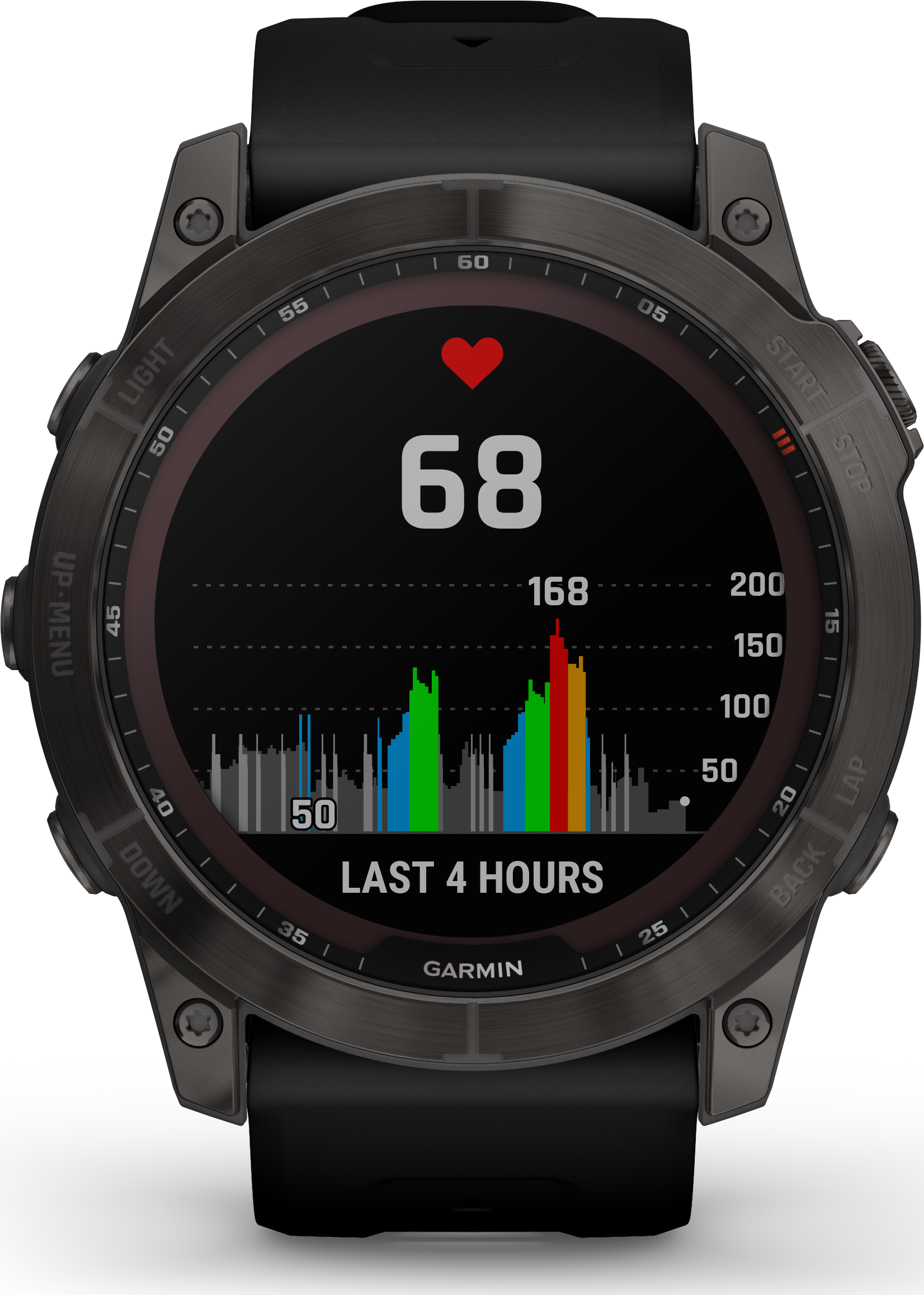Garmin Fenix 7X Sapphire Solar Larger Adventure Smart Watch - Carbon Grey DLC Titanium with Black Band
