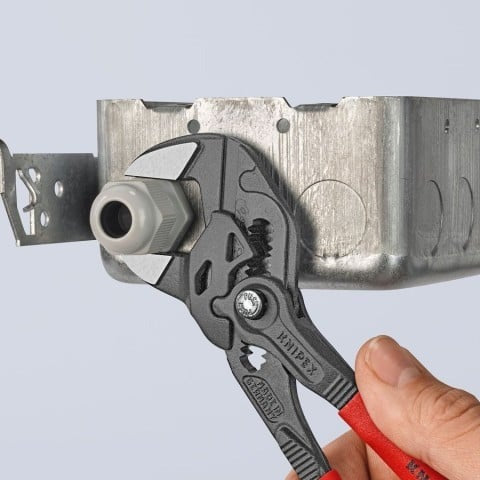 Knipex Clé à pince 7" avec tête polie et poignée en plastique