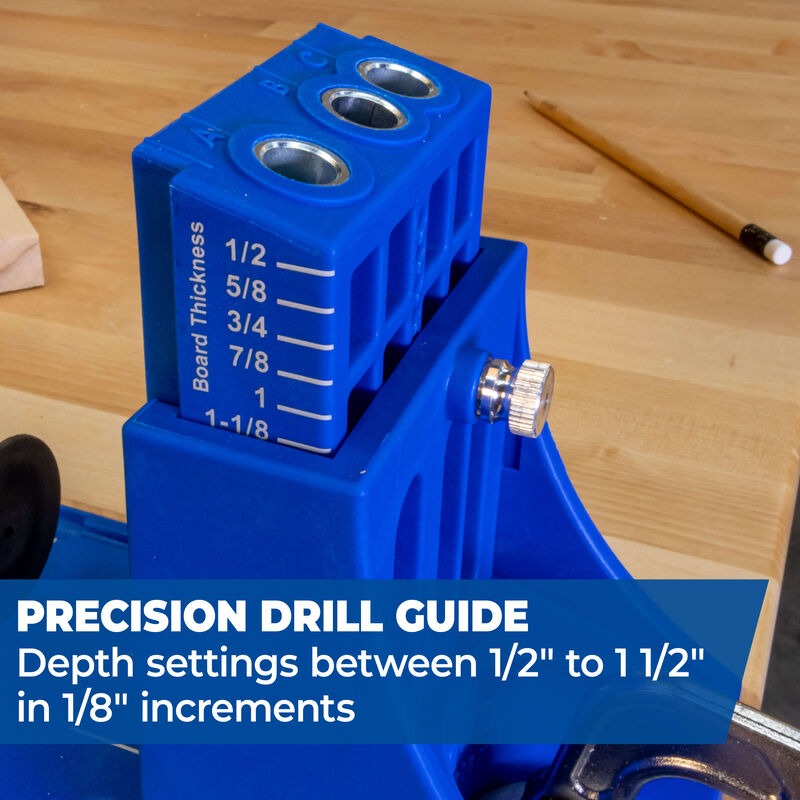 Kreg Pocket Hole Jig pour les matériaux de 1/2" à 1 1/2" d'épaisseur