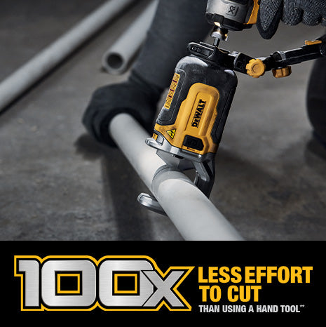 Dewalt Impact Ready PVC Cutter with Brace Bracket (coupeur de PVC prêt à l'emploi avec support)