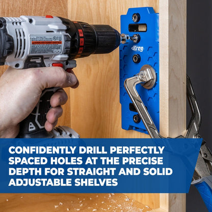Kreg 1/4" Shelf Pin Jig  Drill Guide for Straight Holes