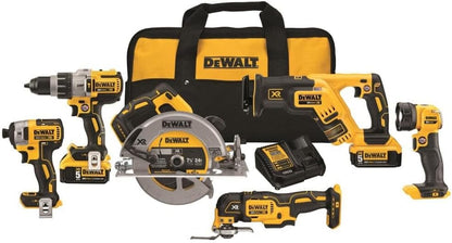 Dewalt 20V Max Power Tool Cordless with 2 Batteries & Charger Kit - 6 Tools