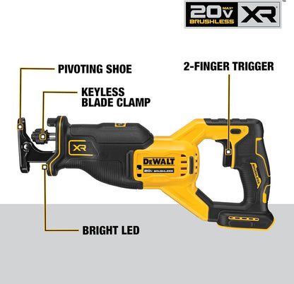 Dewalt 20V MAX BL RECIP Saw - Tool Only