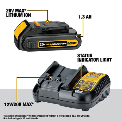 Kit combiné de 2 outils perceuse-visseuse sans fil Dewalt 20V Max