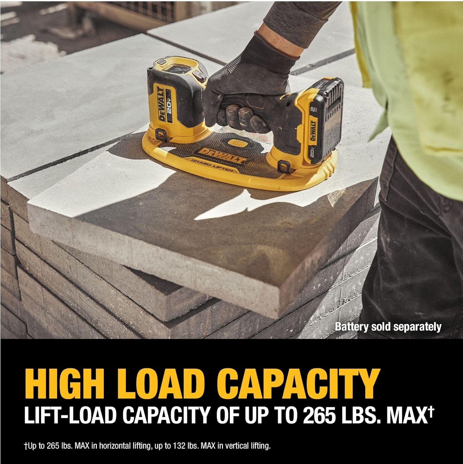 Dewalt 20V Max Cordless Grabo Suction Lifter up to 265 Lbs