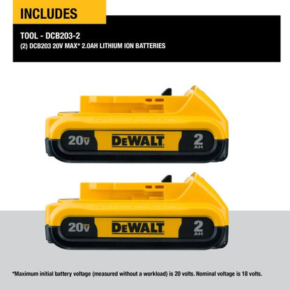 Dewalt 20V Max Battery - Double Pack