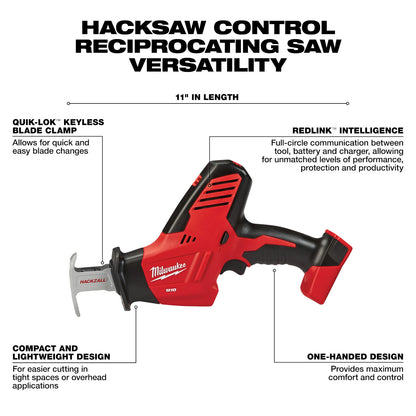 Scie à guichet Hackzall sans fil Milwaukee M18 18 Volt Lithium-Ion